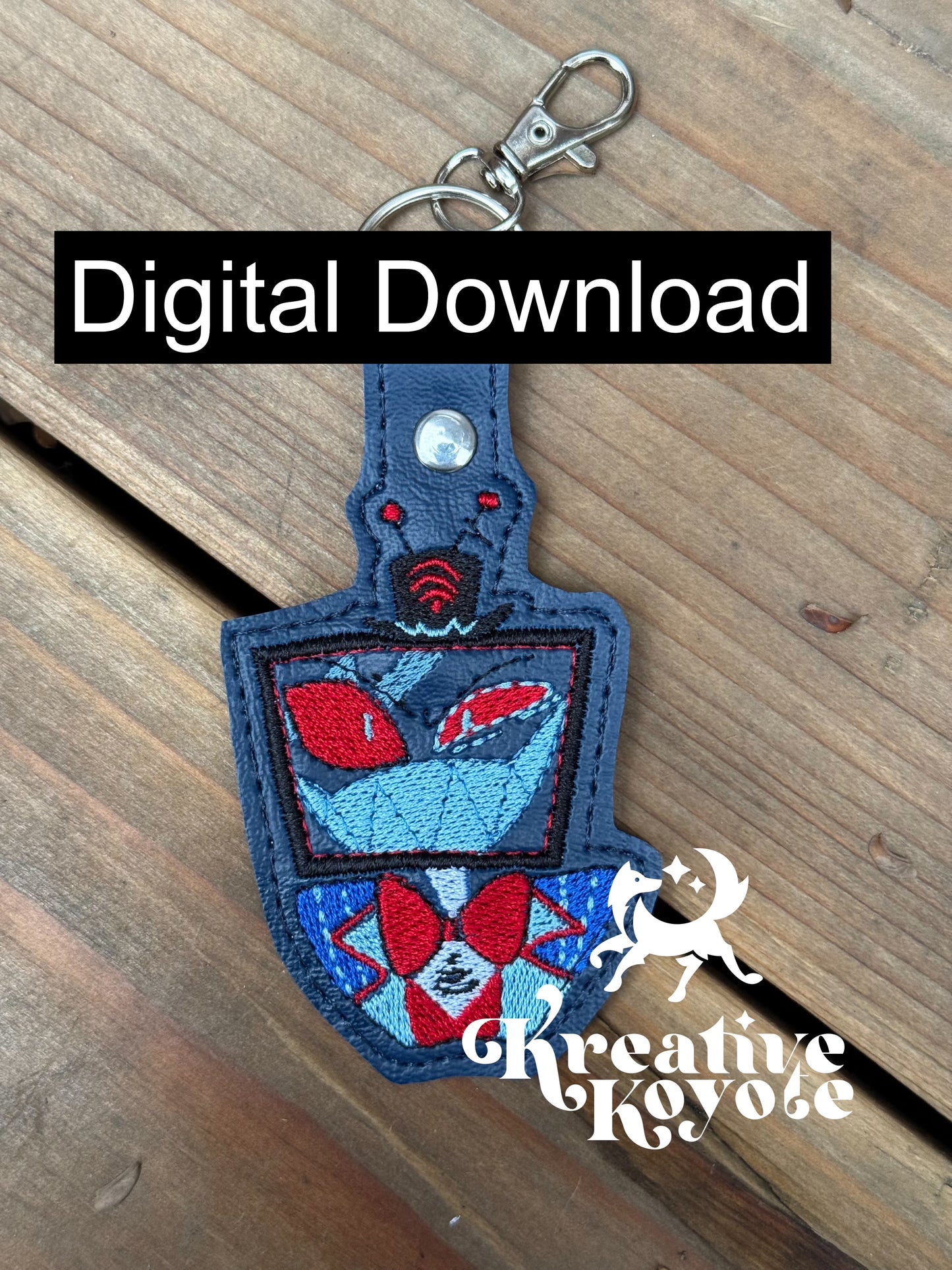 V#1 Keyfob - ITH Machine Embroidery Pattern