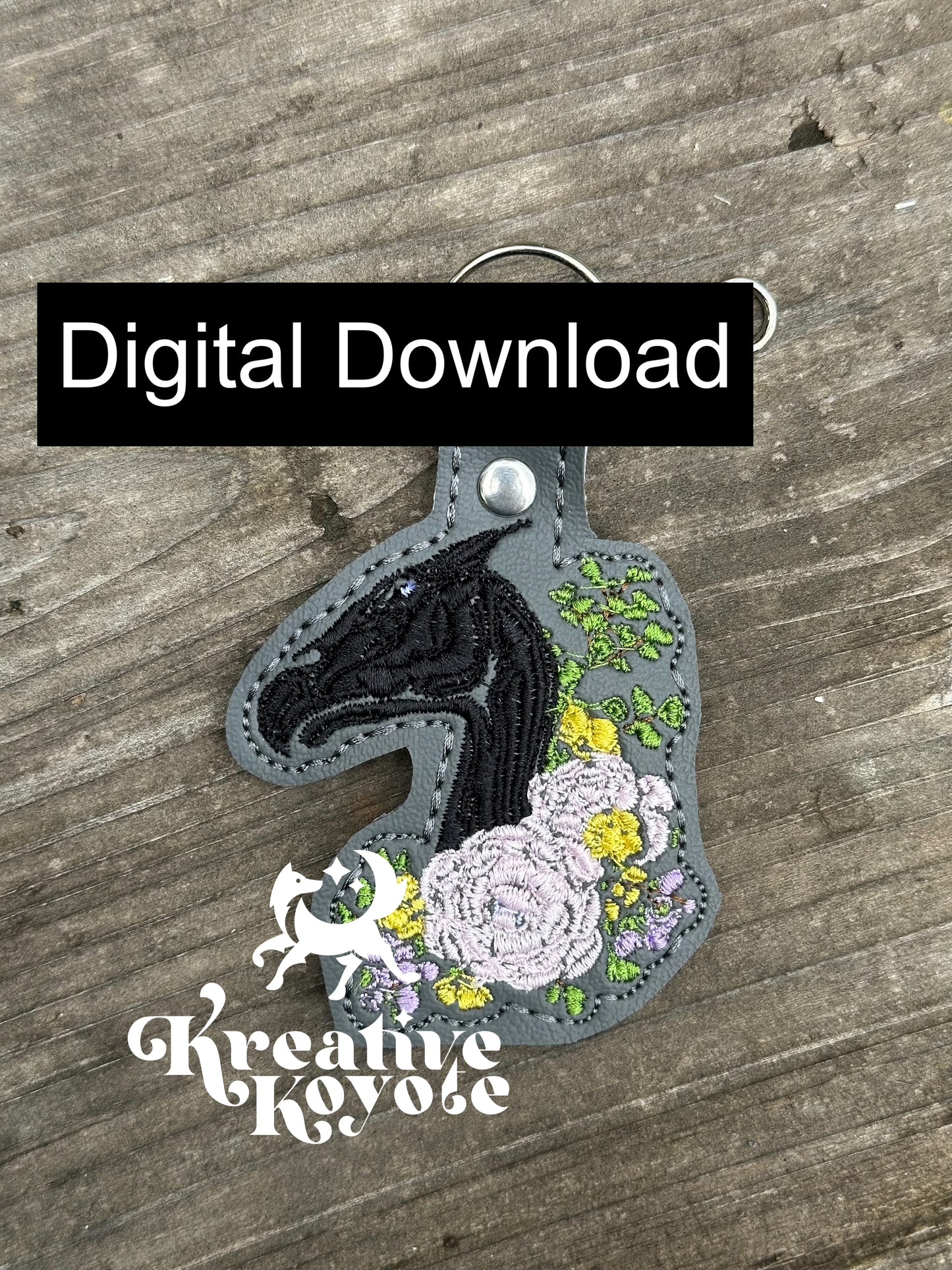 Gentle Creature Keyfob - ITH Machine Embroidery Pattern