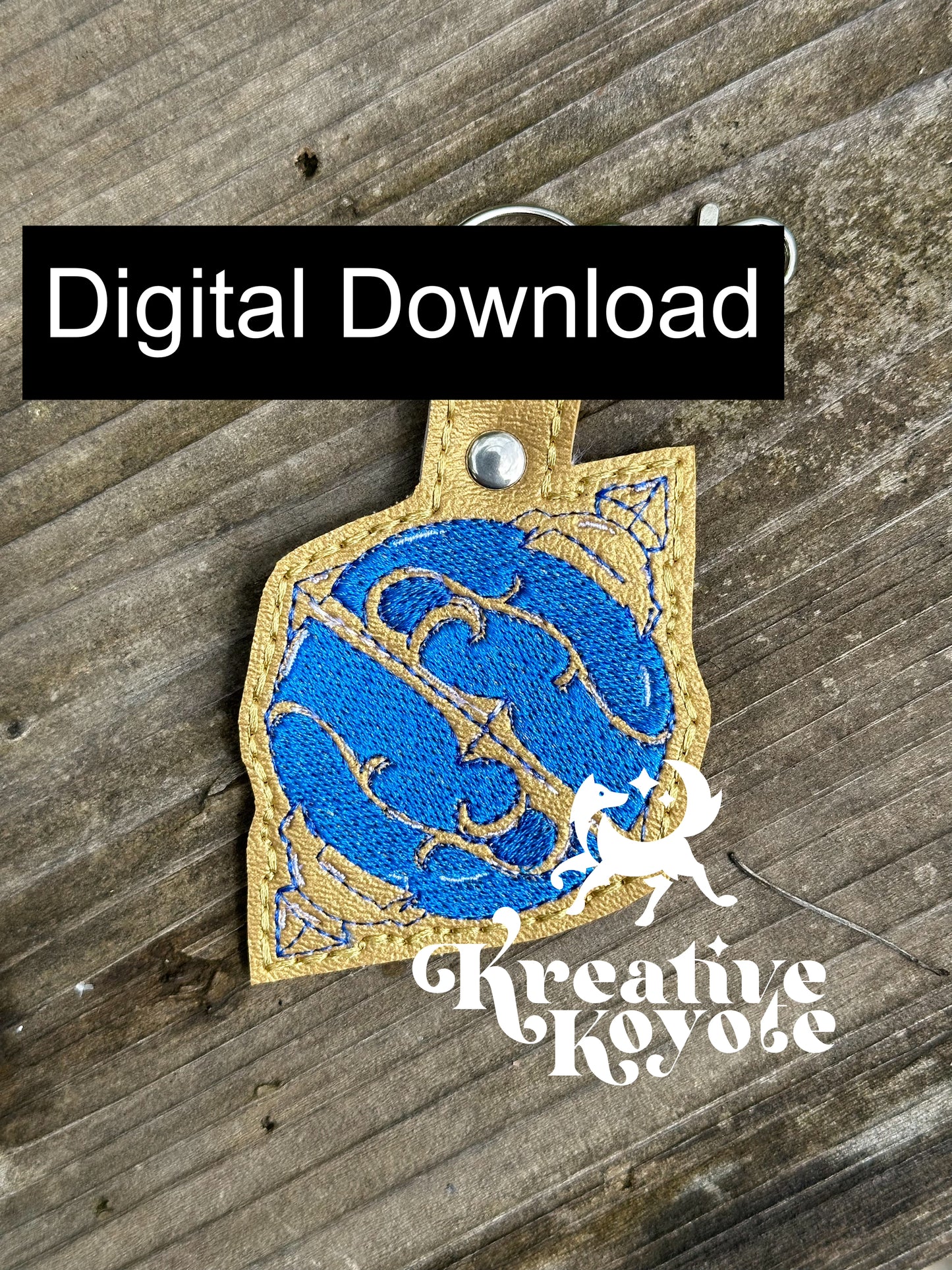 Sphere Keyfob - ITH Machine Embroidery Pattern